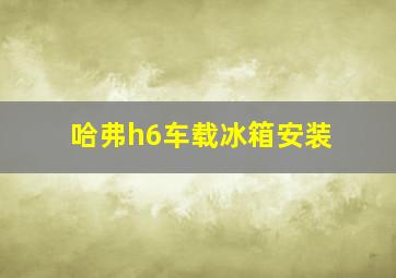 哈弗h6车载冰箱安装