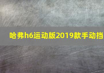 哈弗h6运动版2019款手动挡