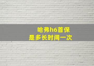 哈弗h6首保是多长时间一次