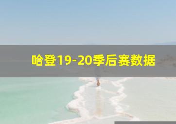 哈登19-20季后赛数据