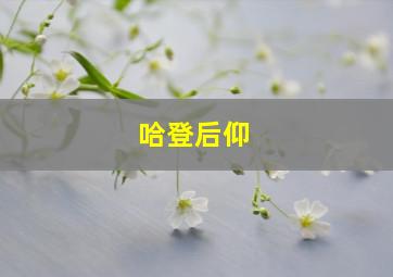 哈登后仰