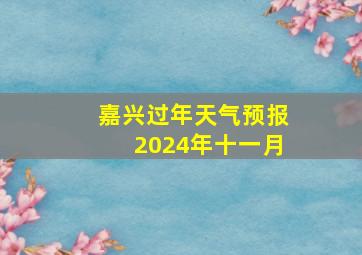 嘉兴过年天气预报2024年十一月