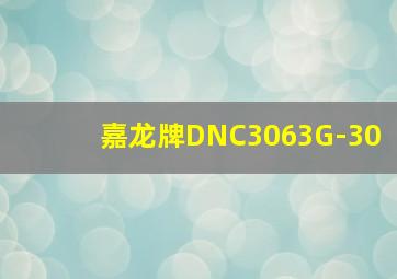 嘉龙牌DNC3063G-30