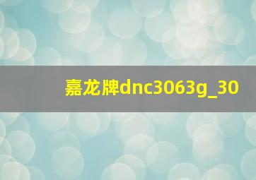 嘉龙牌dnc3063g_30