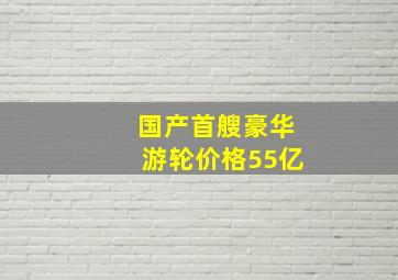 国产首艘豪华游轮价格55亿