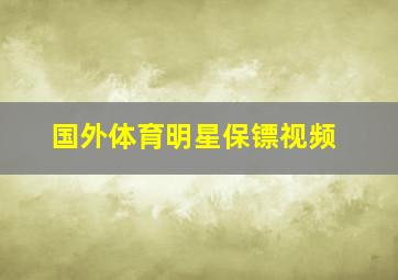 国外体育明星保镖视频