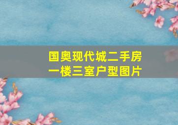 国奥现代城二手房一楼三室户型图片