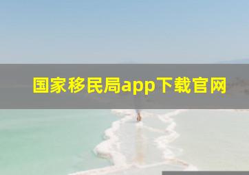 国家移民局app下载官网