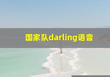 国家队darling语音