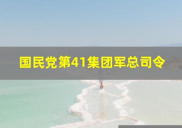 国民党第41集团军总司令