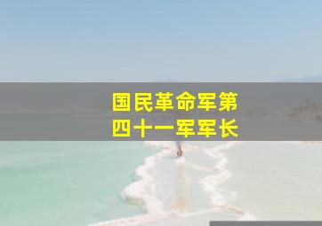 国民革命军第四十一军军长