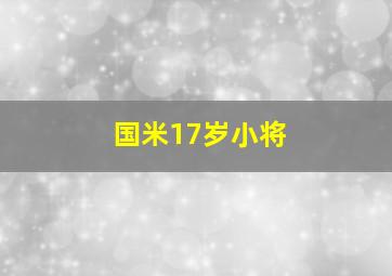 国米17岁小将