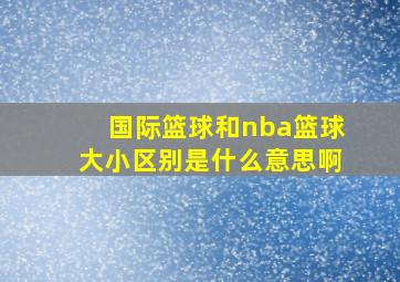 国际篮球和nba篮球大小区别是什么意思啊