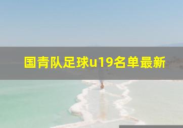 国青队足球u19名单最新