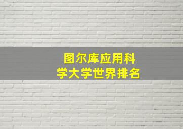 图尔库应用科学大学世界排名