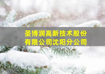 圣博润高新技术股份有限公司沈阳分公司