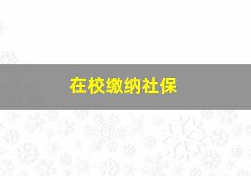 在校缴纳社保