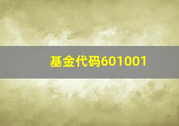 基金代码601001