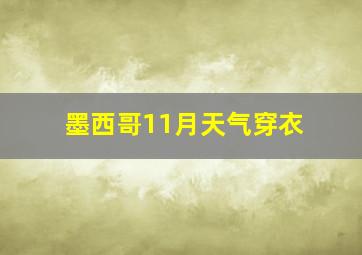 墨西哥11月天气穿衣