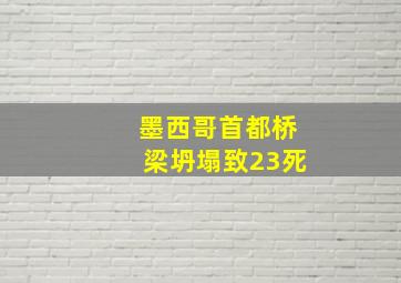 墨西哥首都桥梁坍塌致23死