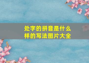 处字的拼音是什么样的写法图片大全