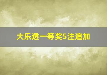 大乐透一等奖5注追加