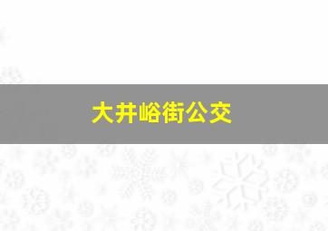 大井峪街公交