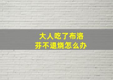 大人吃了布洛芬不退烧怎么办