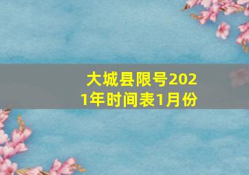 大城县限号2021年时间表1月份