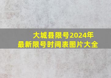 大城县限号2024年最新限号时间表图片大全