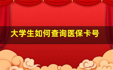 大学生如何查询医保卡号