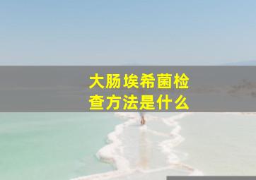 大肠埃希菌检查方法是什么