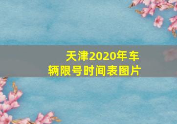 天津2020年车辆限号时间表图片