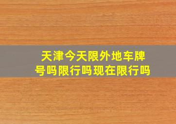 天津今天限外地车牌号吗限行吗现在限行吗