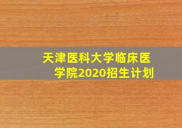 天津医科大学临床医学院2020招生计划