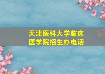 天津医科大学临床医学院招生办电话