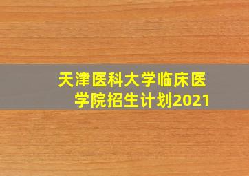 天津医科大学临床医学院招生计划2021