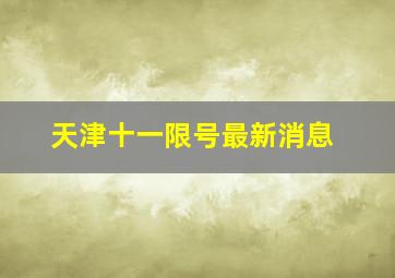 天津十一限号最新消息