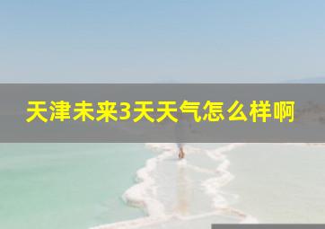 天津未来3天天气怎么样啊