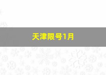 天津限号1月