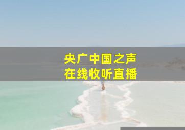 央广中国之声在线收听直播