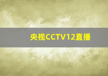 央视CCTV12直播