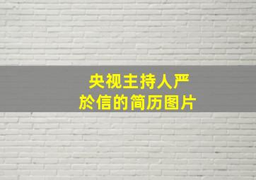 央视主持人严於信的简历图片