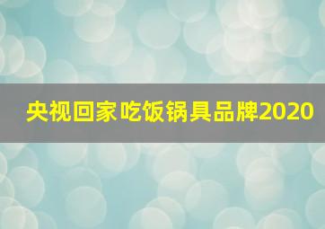 央视回家吃饭锅具品牌2020