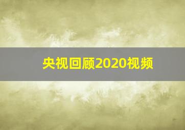 央视回顾2020视频