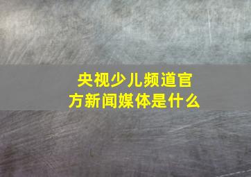 央视少儿频道官方新闻媒体是什么