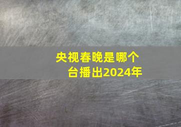 央视春晚是哪个台播出2024年