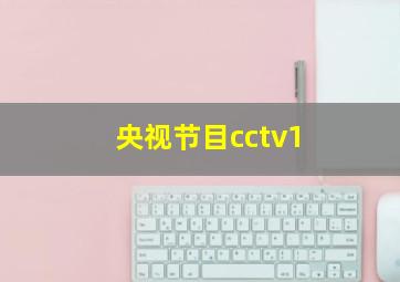 央视节目cctv1