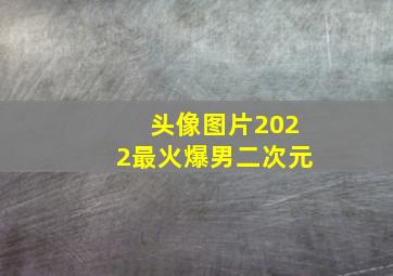 头像图片2022最火爆男二次元