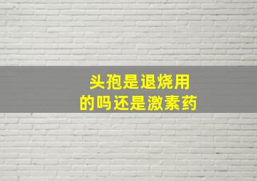 头孢是退烧用的吗还是激素药